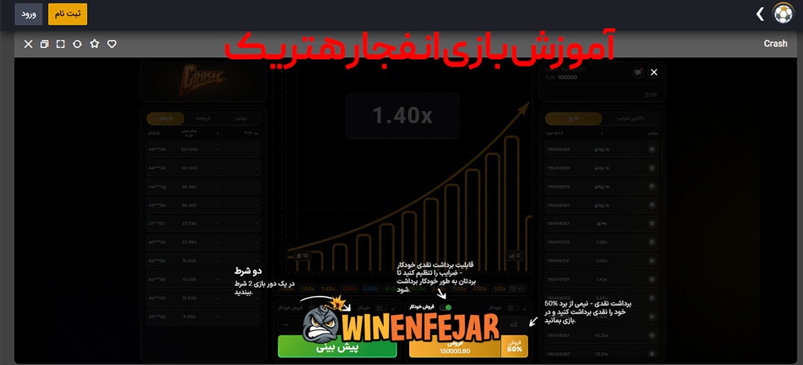 آموزش بازی انفجار هتریک